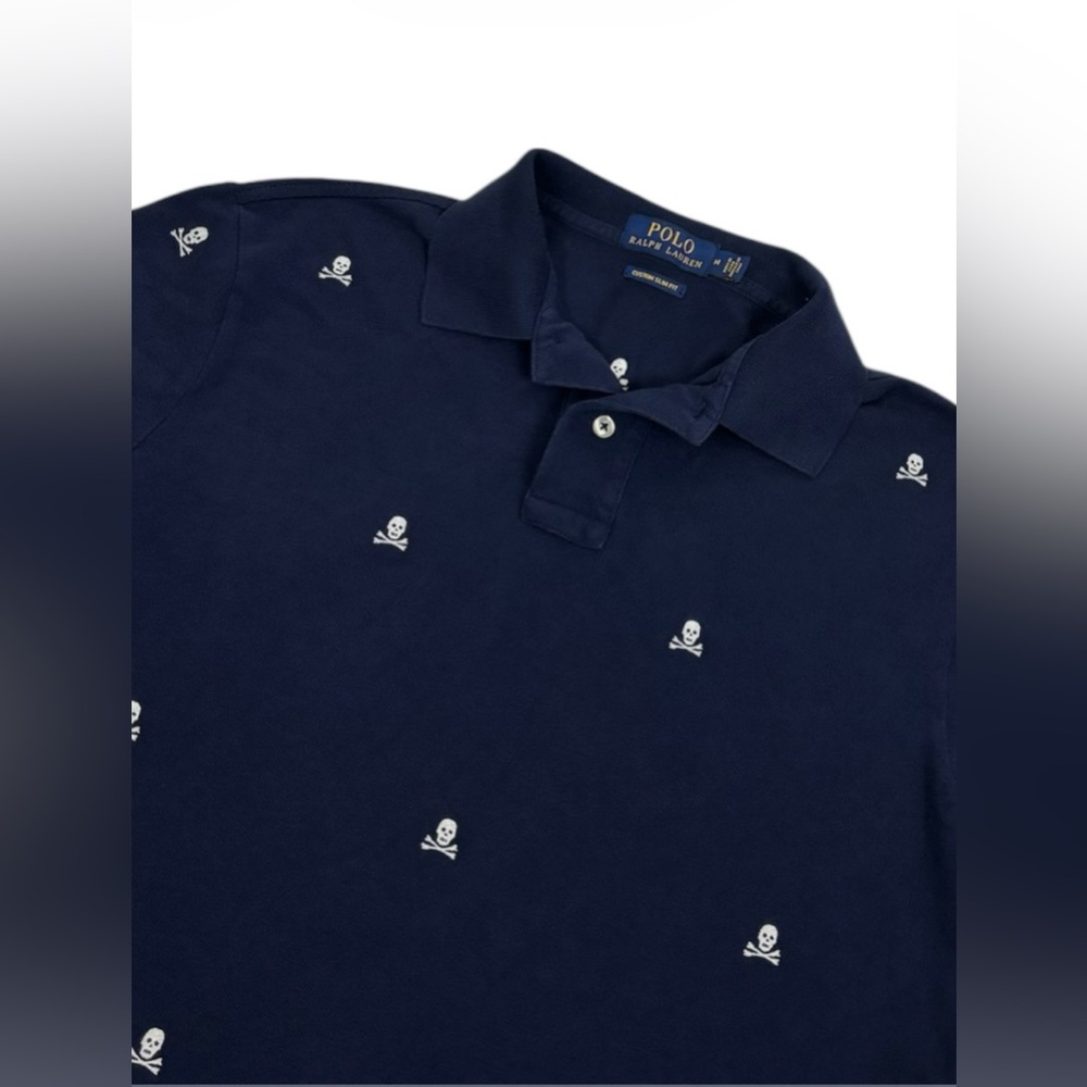 Polo Ralph Lauren Polo Crossbones Embroidered Skull Custom Slim Fit Medium
